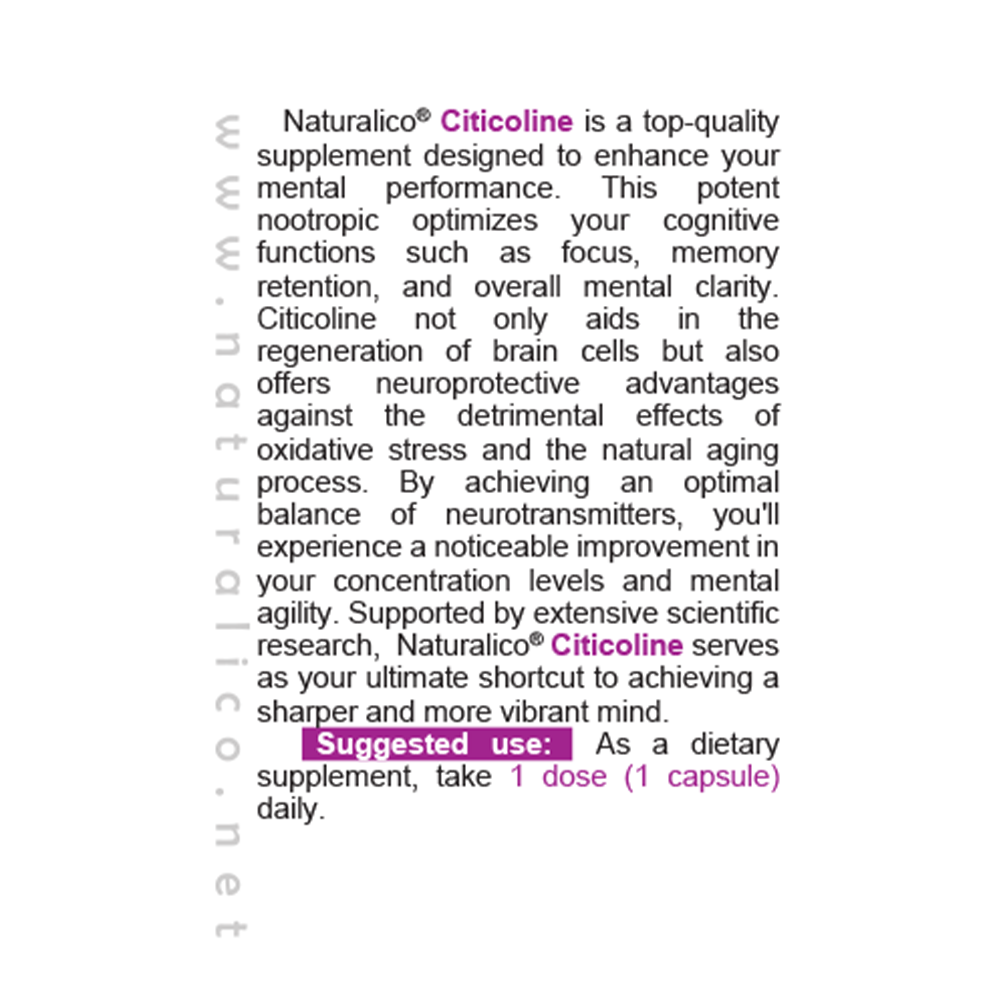 NATURALICO Citicoline 60 капсули - Image 3