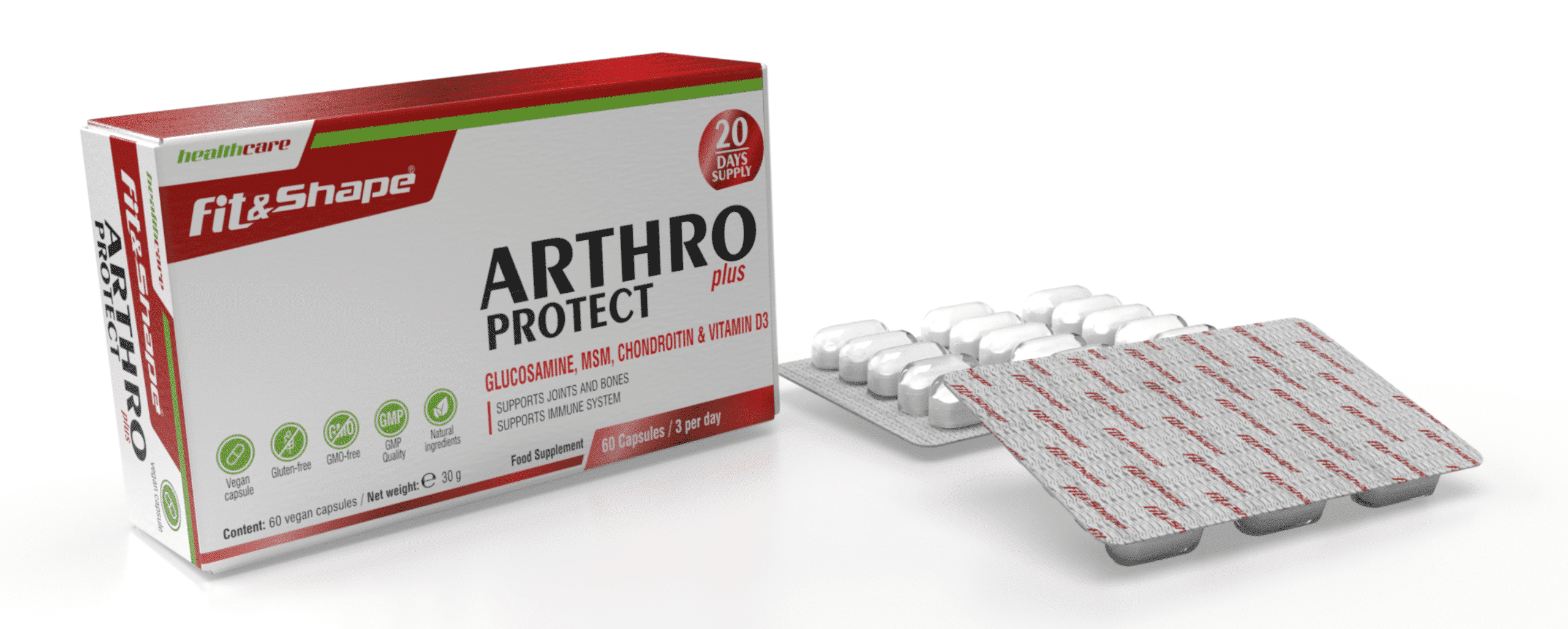 Fit&Shape ARTHRO Protect plus Артро Протект плюс - 60 Capsules