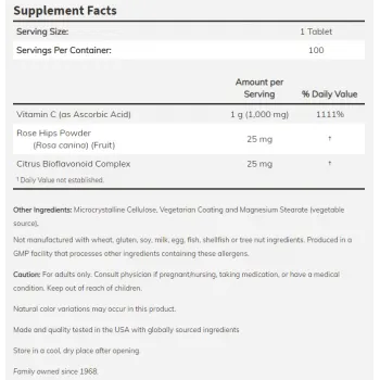 NOW Foods Vitamin C-1000 - Tablets - Image 3