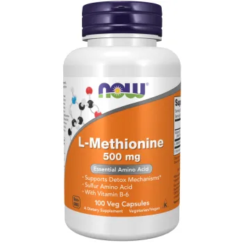 NOW Foods L-Methionine 500 мг - 100 Капсули