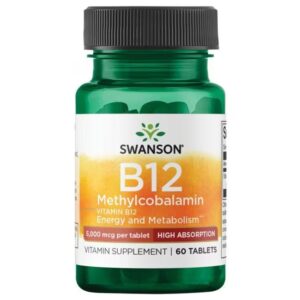 Swanson Метилкобаламин (Витамин B-12) таблетки за смучене с вкус на ягода