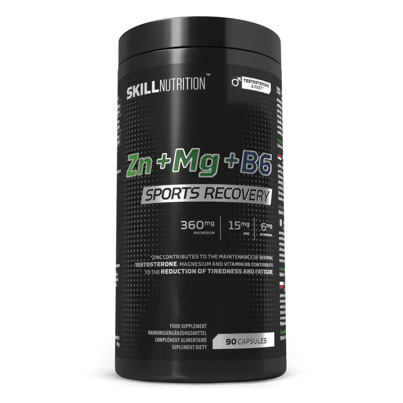 Skill Nutrition Zn + Mg + B6 Sports Recovery, 90 Capsules